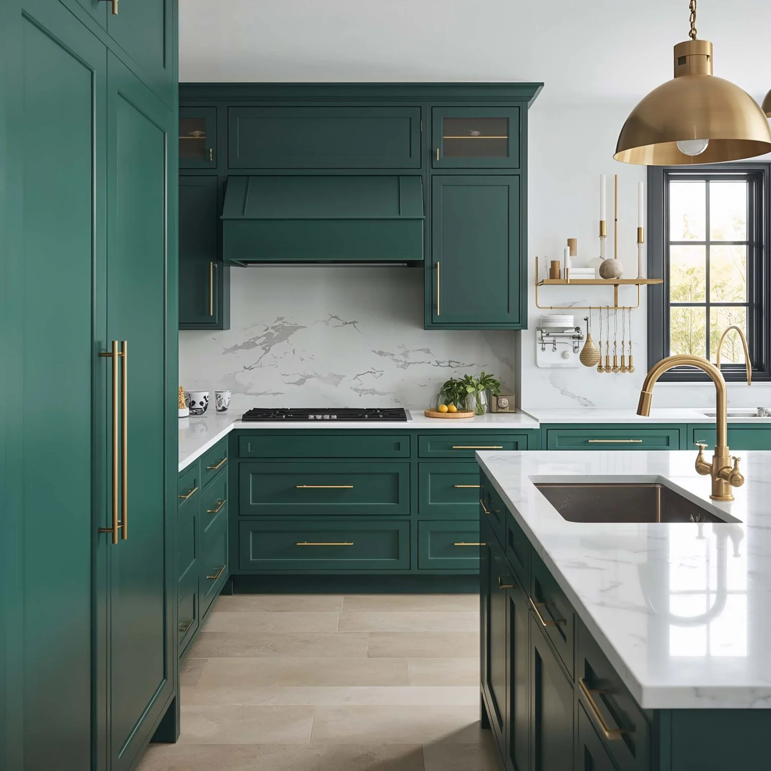 Green and Gold Kitchen Ideas