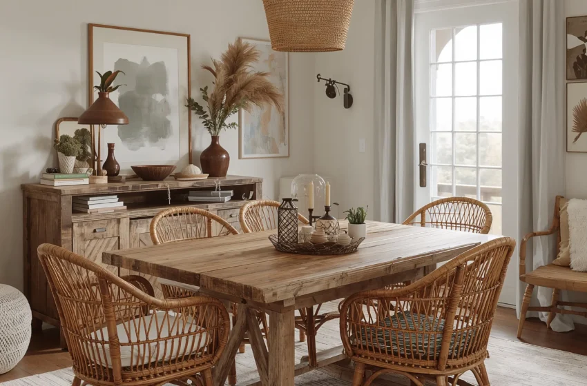 15 Elegant Boho Dining Room Decor Ideas for Warm Spaces