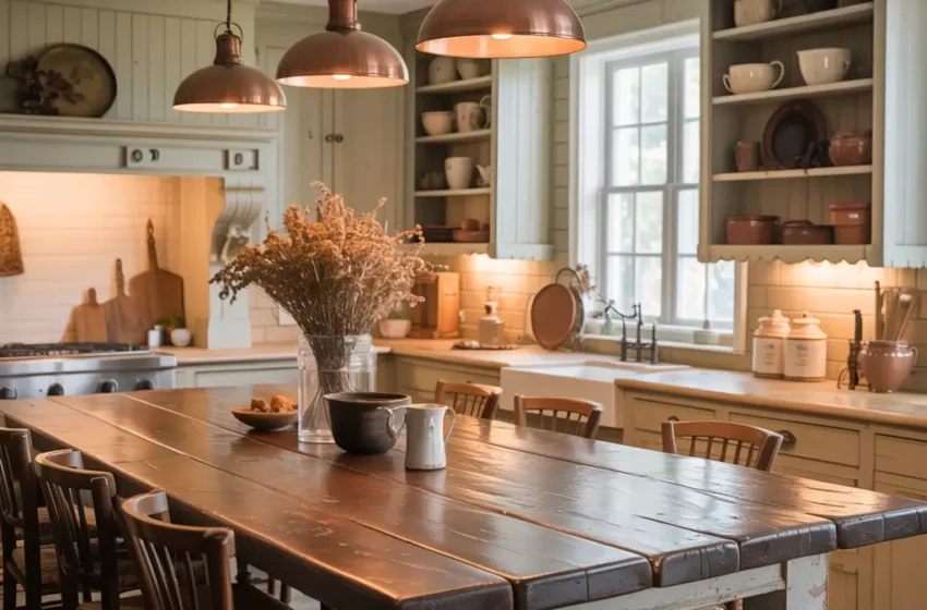15 Stunning Rustic Farmhouse Kitchen Island Ideas for Your Home