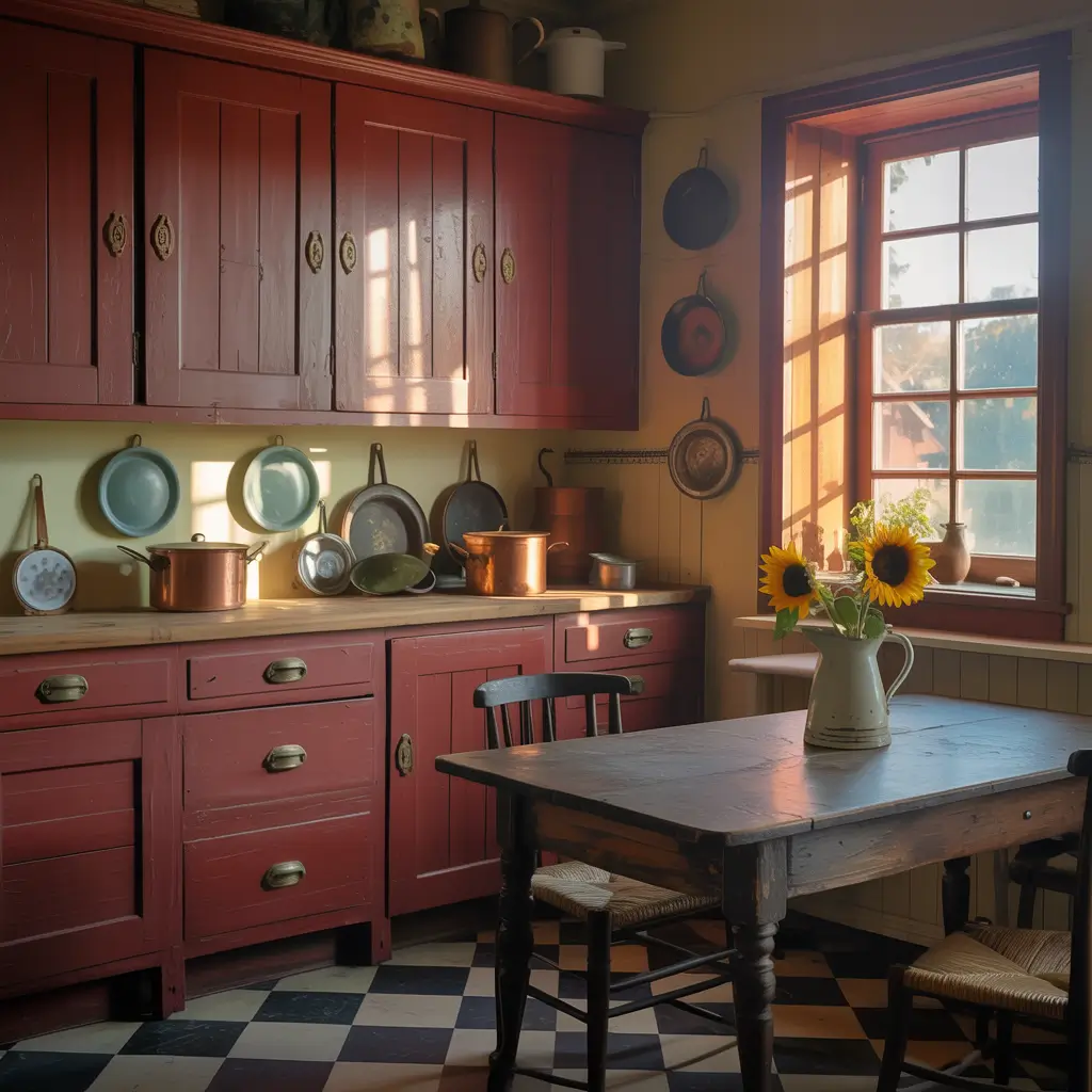 15 Stunning Red Farmhouse Kitchen Ideas for Cozy Rustic Charm