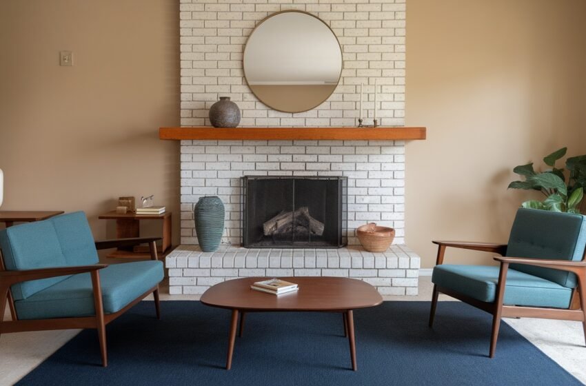 10 Best Mid Century Modern Fireplace Designs for Cozy Living Rooms