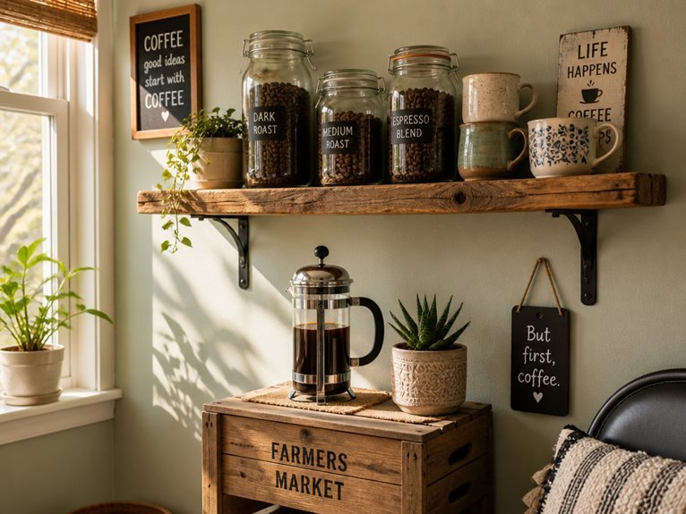 affordable coffee corner makeover