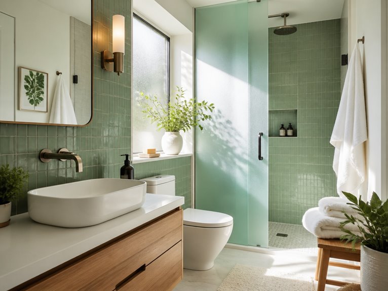 balanced green and white retreat