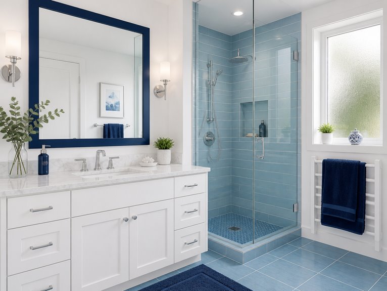 blue and white elegance