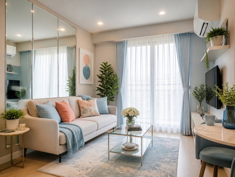 bright colors minimal decor