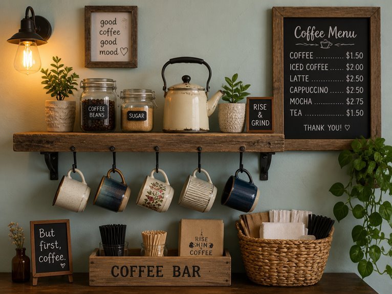 budget friendly coffee bar ideas