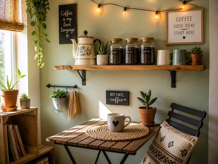 budget friendly coffee corner makeover