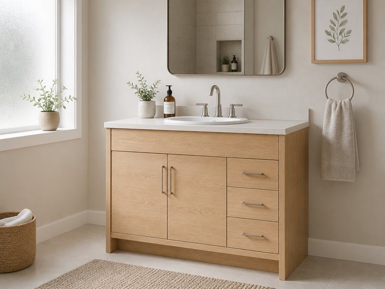 budget friendly white oak vanities