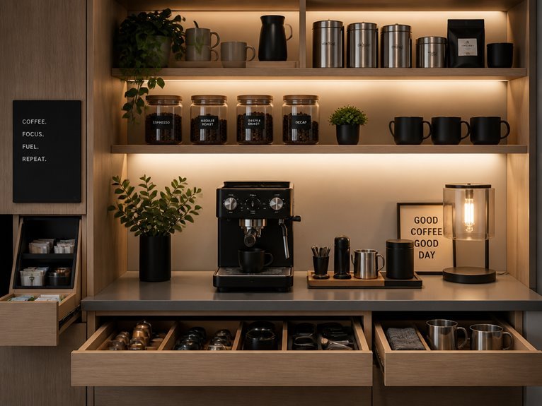 clutter free coffee bar solutions