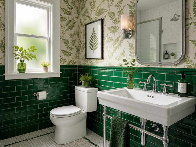 contrasting green and white elegance