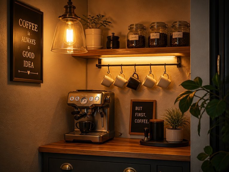 cozy coffee nook ambiance