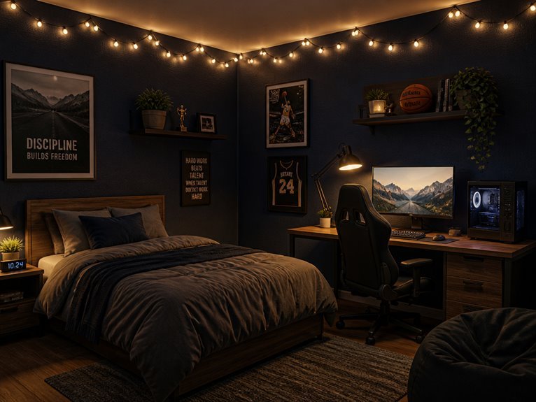 cozy functional layered lighting