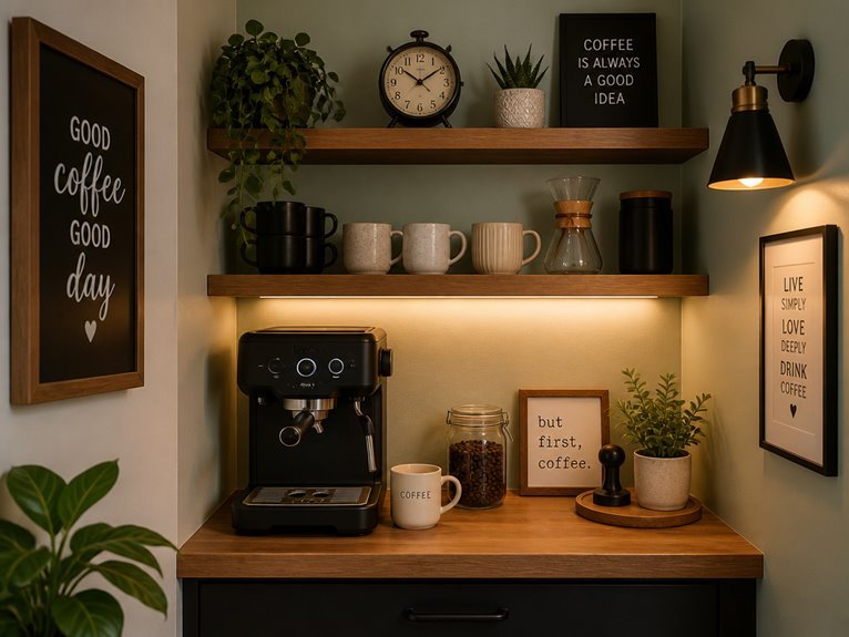 cozy stylish coffee corner
