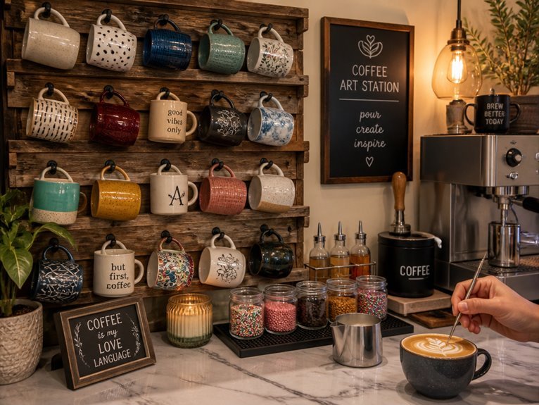 creative coffee corner displays