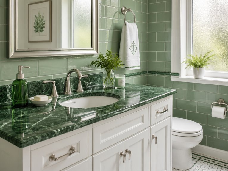 elegant green and white serenity
