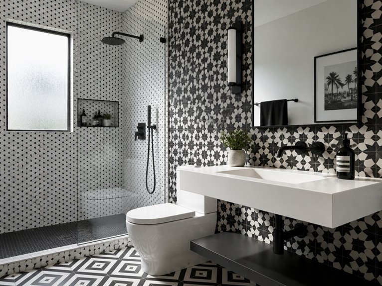 elegant monochrome bathroom designs