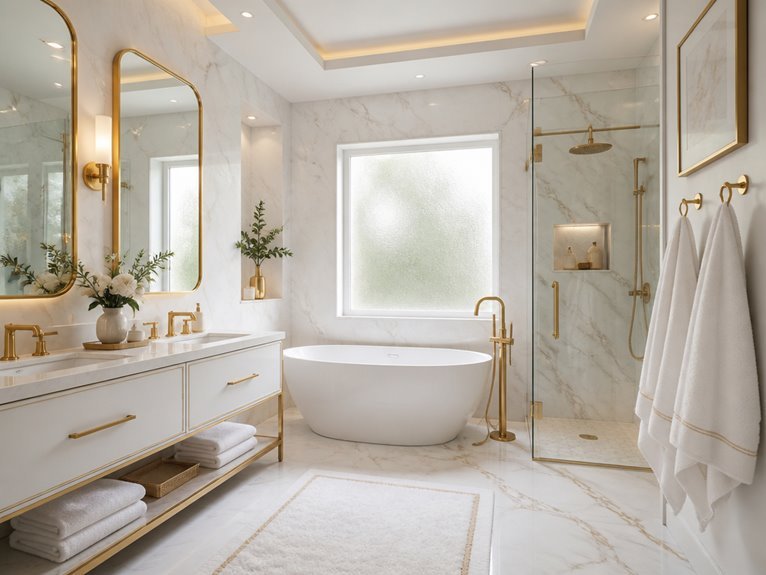 elegant white and gold decor