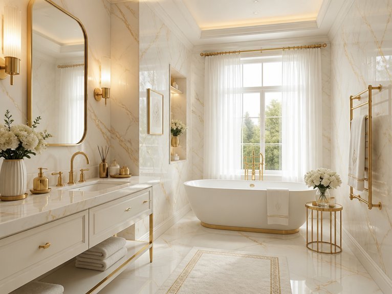elegant white and gold