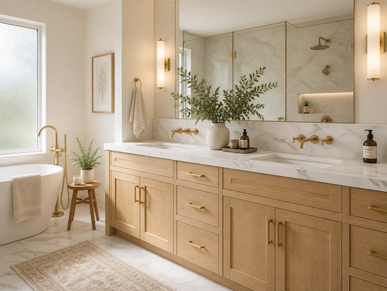 elegant white oak vanities