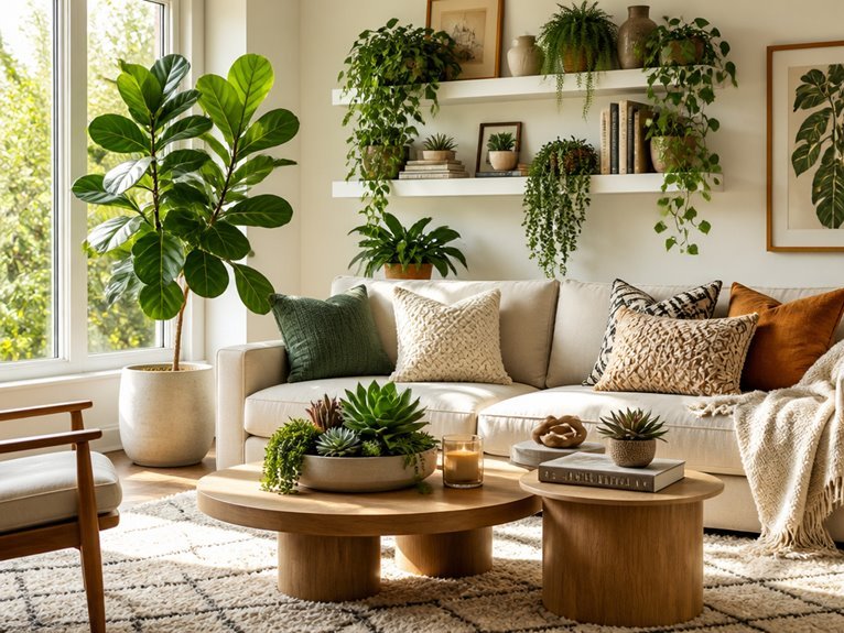 enhance living room greenery