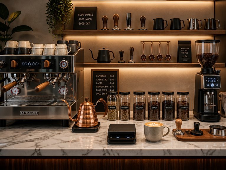 essential coffee bar equipment