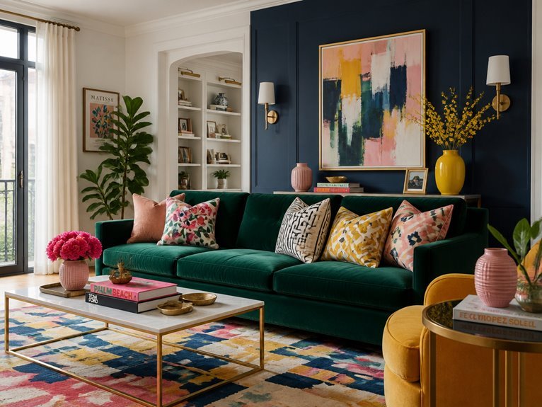 expressive colorful living room