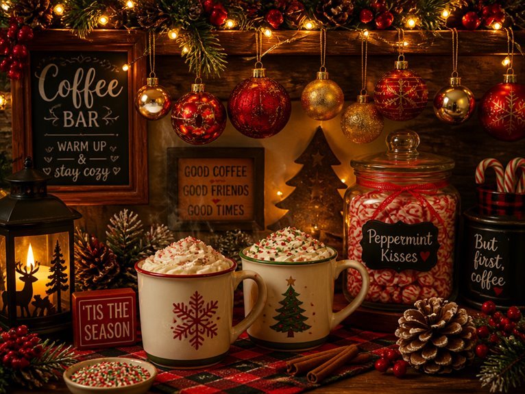 festive coffee bar decor