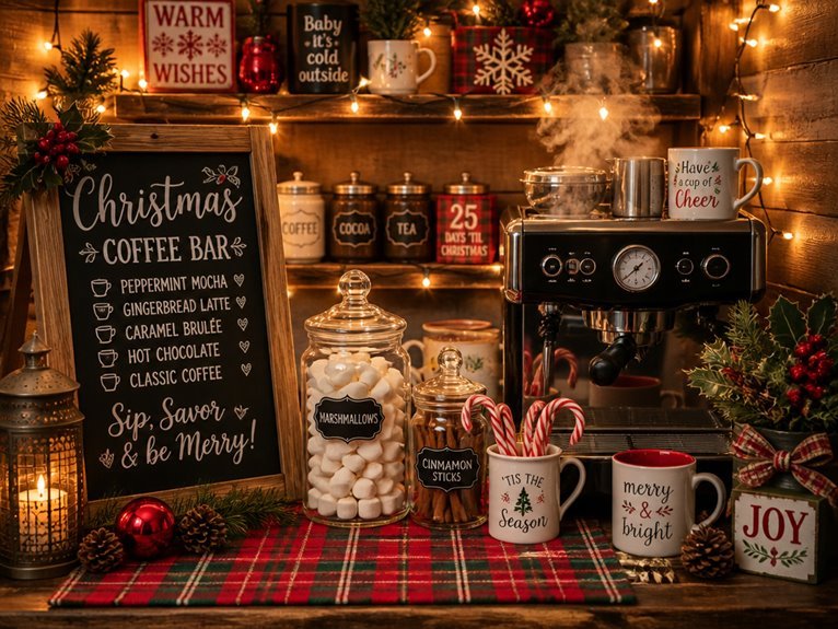 festive coffee bar decor