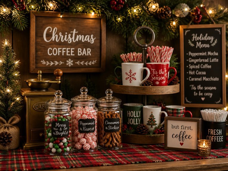 festive functional coffee bar
