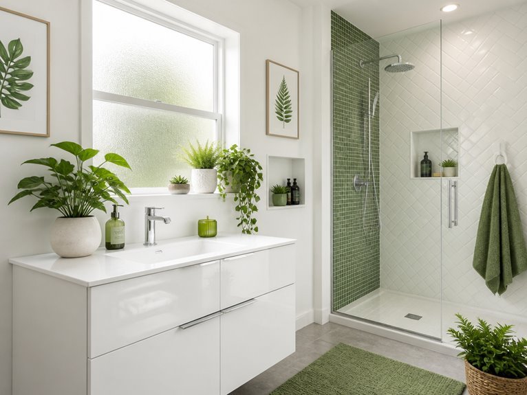 fresh green and white serenity