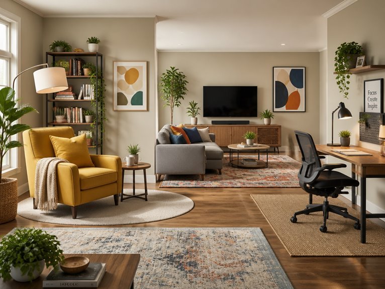 functional living room zones
