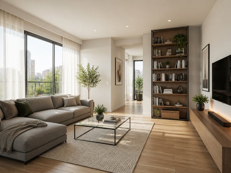 furniture arrangement for flow