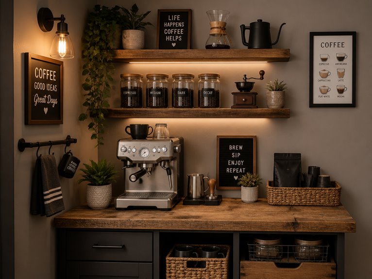 innovative coffee bar storage