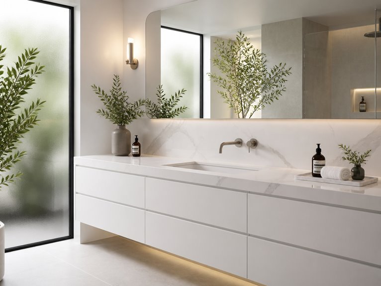 innovative sustainable white vanities