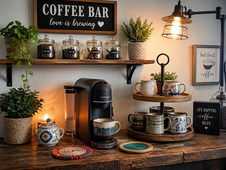 inviting coffee station decor