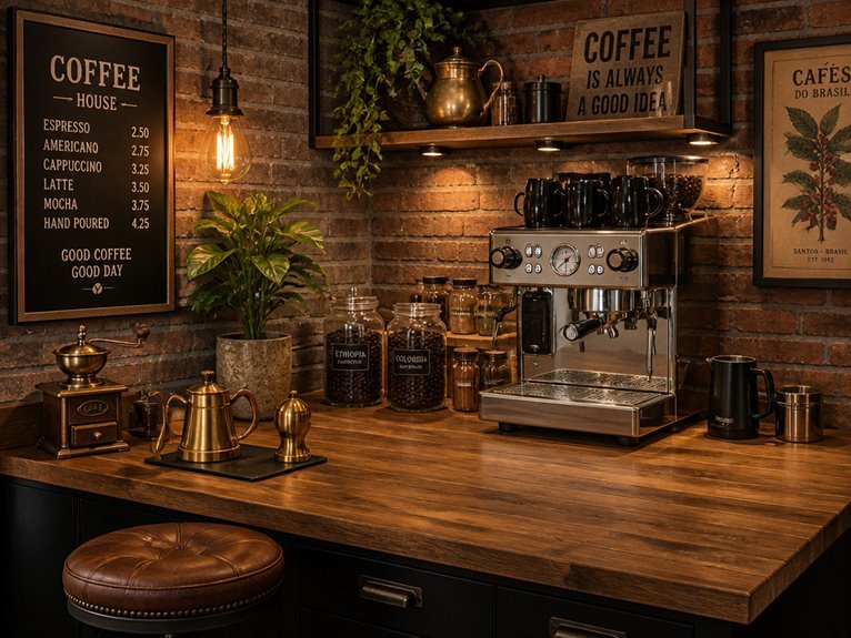 inviting functional coffee bar