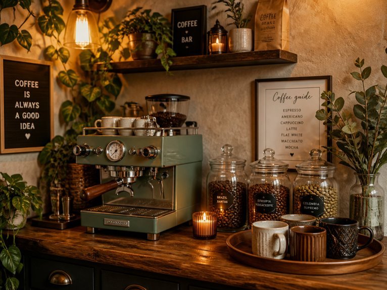 inviting stylish coffee sanctuary
