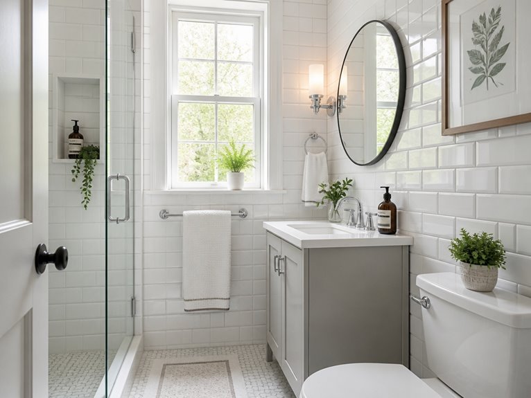 maximize space with subway tiles