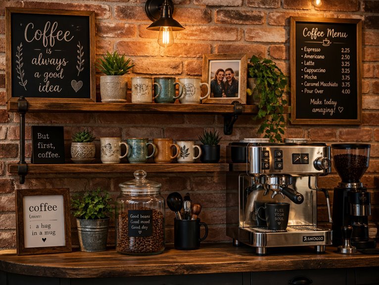 personalized coffee station decor
