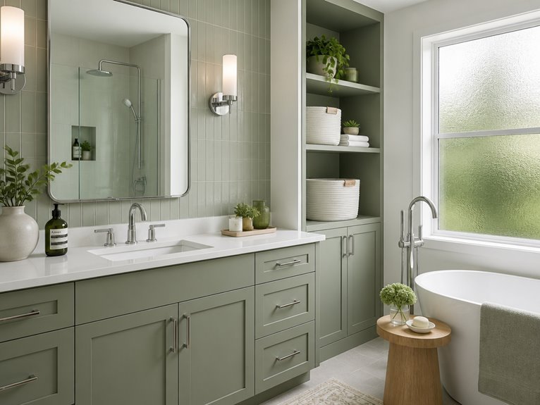 sage green and white elegance