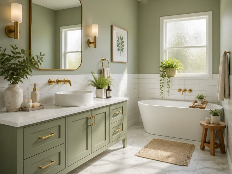 sage green and white serenity