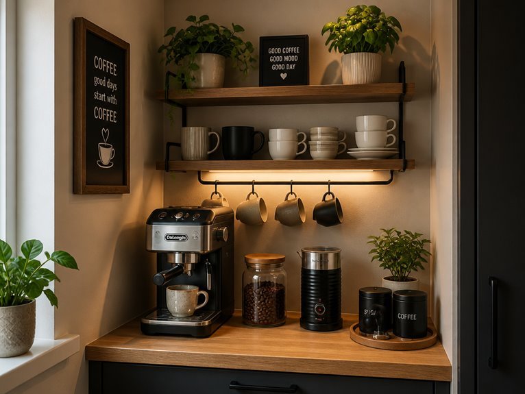 smart space organized coffee bar
