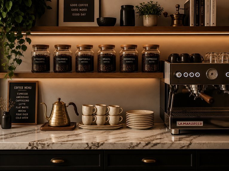 stylish and efficient coffee organization