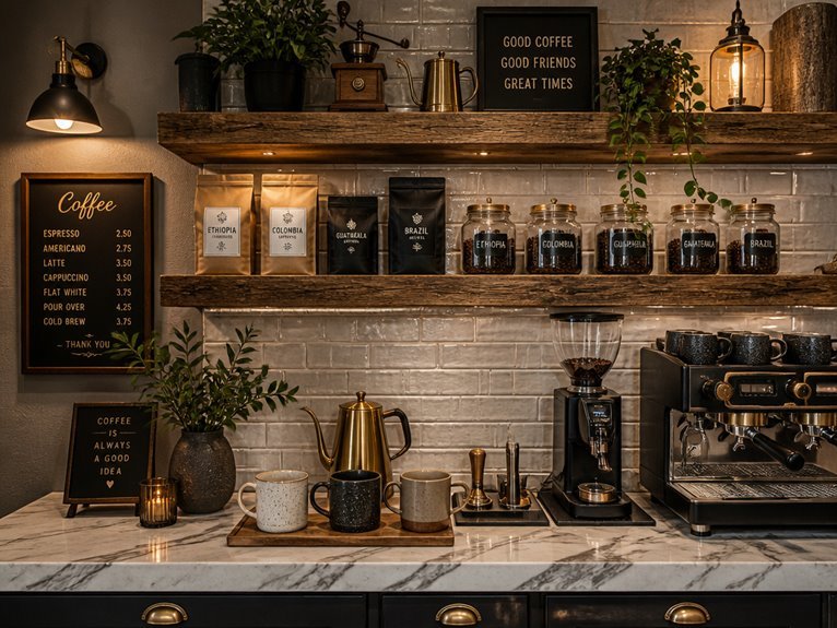 stylish durable coffee station