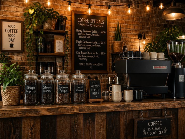 stylish functional coffee bar