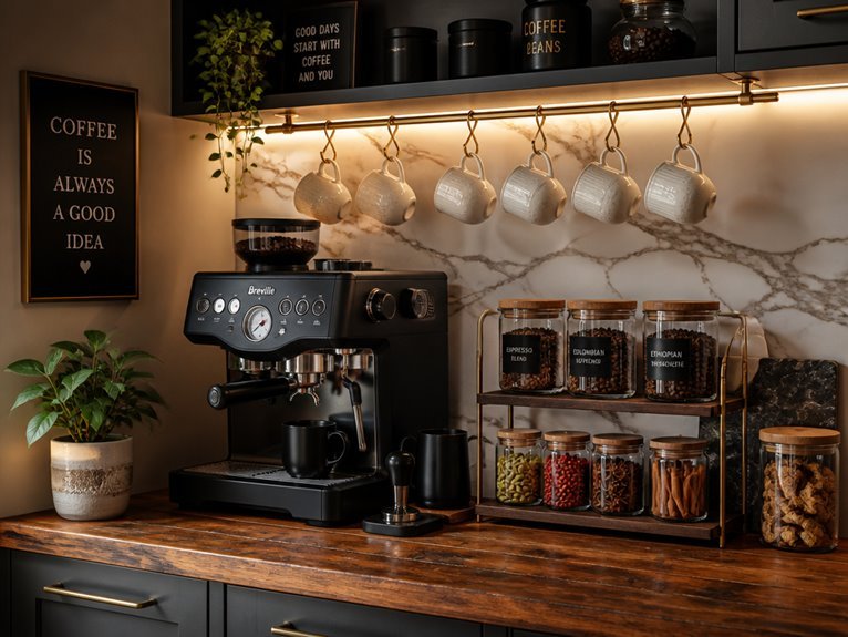 stylish functional coffee bar