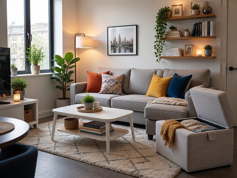 stylish organized small living