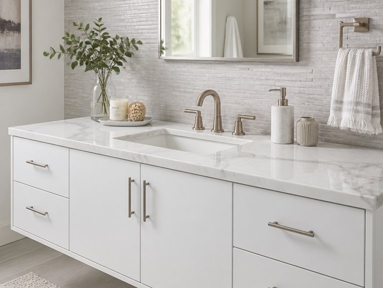versatile white vanity materials