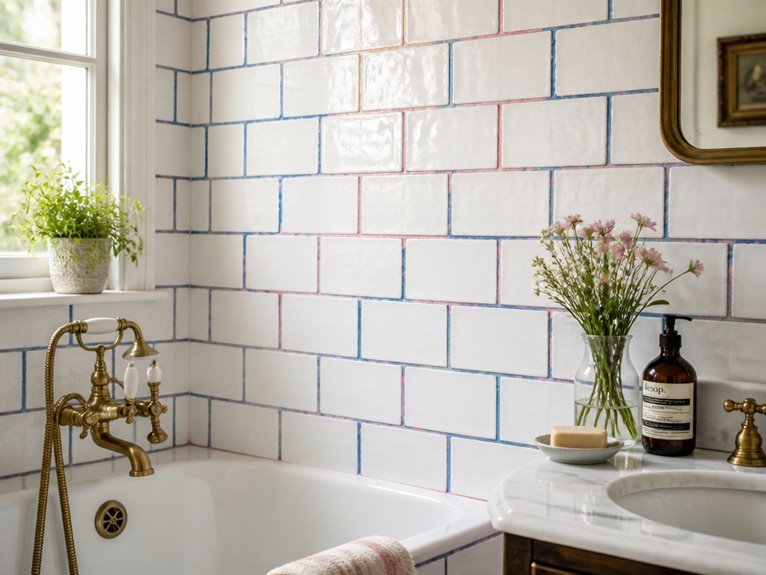 vintage charm through colored grout