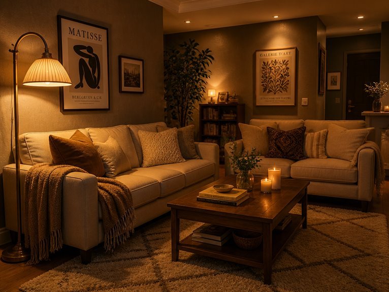 warm inviting layered lighting